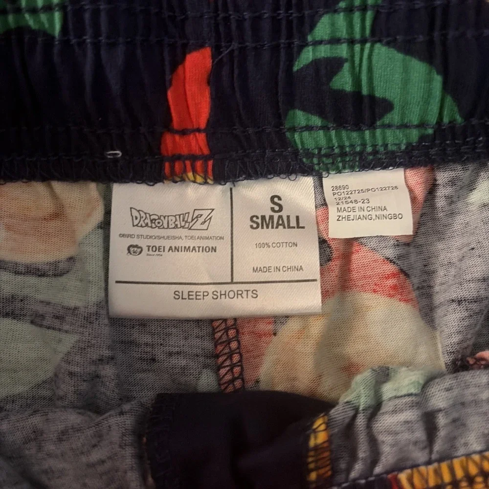 Dragon Ball Z Shorts Mens Small Tropical Floral Sleep Pajama Lounge Mens Anime